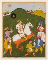 Portret konny Maharany Raj Singh I z Mewar, 1670