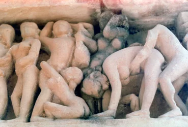 Rzeźba erotyczna, Khajuraho, Indie. c950-1050. XX wiek