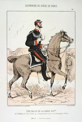 Sztab Gwardii Narodowej, oblężenie Paryża, wojna francusko-pruska, 1870-1871.