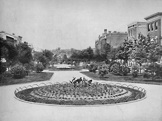 Eutaw Place patrząc na północ, Baltimore, MD, c1897.
