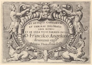 Księga Starożytnych Cameorum i Gemmy nakreślona przez Eneę Vic..., wydana 1599-1622.