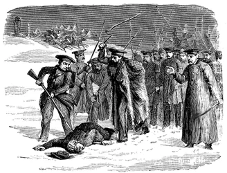 Ukarany wygnany więzień rosyjski, 1874