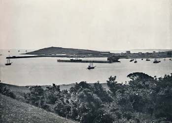 Falmouth - Widok ogólny, z Pendennis, 1895