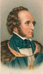 Felix Mendelssohn 1809-1847, niemiecki kompozytor, pianista, organista i dyrygent, 1911
