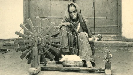 Kobieta Spinning, Jaipur.