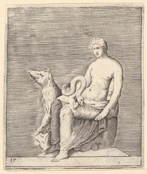 Figurka ze świnią i wężem, wydana ok. 1599-1622.