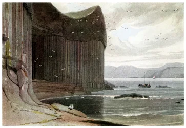 Jaskinia Fingals, Staffa, Hebrydy Zewnętrzne, Szkocja. 1814 1956