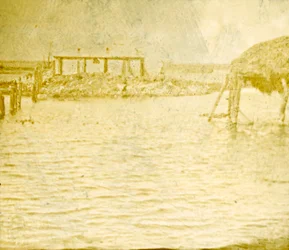 Powódź, Ramskapelle, Belgia, c1914-c1918