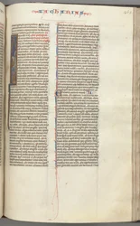 Fol. 365r, Zachariasz, inicjał historyczny I, Zachariasz stojący ze zwojem, ok. 185r. 1275-1300.