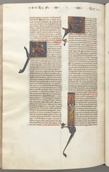 Fol. 481v, Juda, inicjał historyczny I, Juda stojący ze zwojem, 1275-1300.