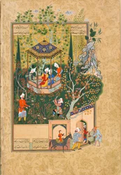 Folio z Haft Awrang Seven Thrones, autorstwa Jami, 1550s