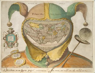 Mapa świata Czapka głupca, c1590