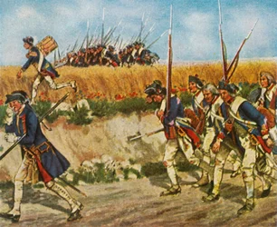 Przymusowy marsz wojsk Fryderyka z Mähren do Küstrin, 1758, 1936.