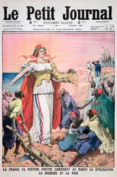 Francja przynosząca Maroku cywilizację, bogactwo i pokój, 19 listopada 1911