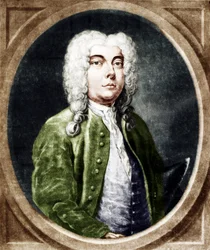 Francesco Bernardi SENESINO - grawerowanie. Włoski męski mezzosopran kastrat. 1680-1750. śpiewał w towarzystwie Haendla. Stworzył wiele ról w operach Haendla. Wykastrowany.