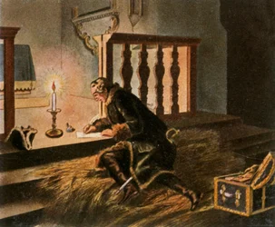 Fryderyka II w wiejskim kościele w Elsnig... po bitwie pod Torgau, 3 listopada 1760, 1936.
