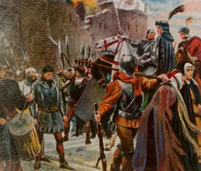 Fryderyk I, margrabia brandenburski, sprowadza Quitzowów, 1414, 1936.