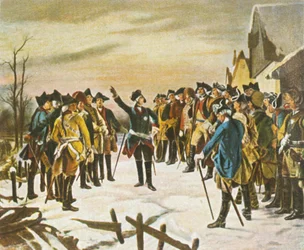 Fryderyk Wielki wygłasza przemówienie... w przeddzień bitwy pod Leuthen, 5 grudnia 1757, 1936.
