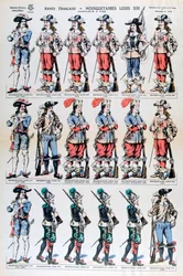Armia Francuska, muszkieterowie Ludwika XIII, XVII w. XIX w.