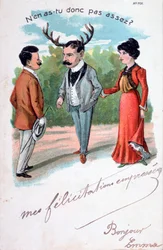 Francuska karykatura cudzołóstwa, ok. 1900