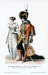 Francuski strój dworski z czasów I Cesarstwa, 1807