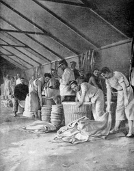 Francuscy marynarze w obozie w Moudros, Lemnos, Grecja, 1915