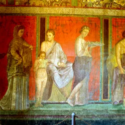 Fresk z Willi Misteriów, Pompeje, Włochy, ok. I w. p.n.e. - I w. n.e.