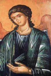 Fresk w klasztorze Agios Andreas na górze Athos Grecja