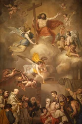 Fresk w kościele San Jeronimo Madryt Hiszpania
