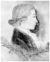 Friedrich Holderlin, niemiecki poeta, XIX w. 1956