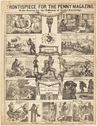 Frontyspis do Penny Magazine Towarzystwa Upowszechniania Wiedzy: Vo, XIX w.