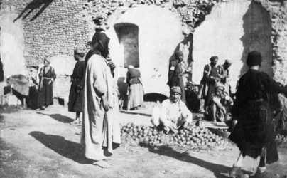 Targ owocowy, Bagdad, Irak, 1917-1919