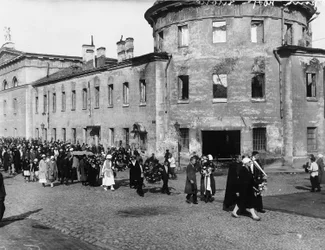 Kondukt żałobny poety Aleksandra Błoka, Piotrogród, Rosja, 10 sierpnia 1921
