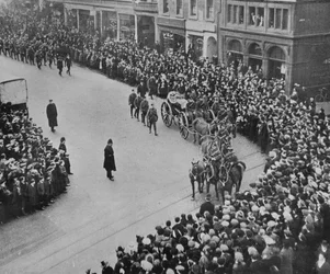 Kondukt żałobny, z pełnymi honorami wojskowymi, kapitana Bluchera, 1915.