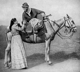 Ukochani Gaucho wymieniają kubki mate, Argentyna, 1922