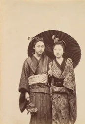 [Dziewczyny gejsze], ok. 1880.