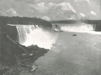 Widok ogólny wodospadu Niagara, 1895.
