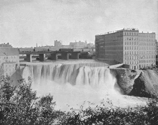 Genesee Falls, Rochester, stan Nowy Jork, USA, ok. 1900.