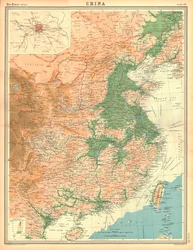 Mapa geograficzna Chin