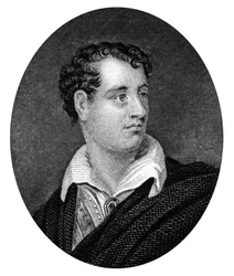 George Gordon Byron, anglo-szkocki poeta i czołowa postać romantyzmu, 1877