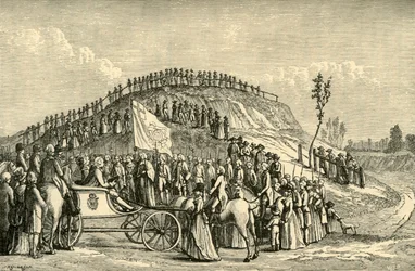 Jerzy III i królowa Charlotte w Eton Montem, 1778, 1911.