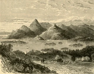 Port Glengariff i zatoka Bantry z hotelu Eccles, 1898.