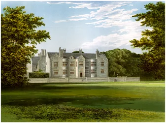 Glynde Place, Sussex, dom wicehrabiego Hampdena, ok. 1880 r.