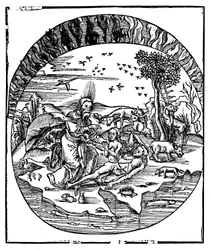 Bóg tworzący Ewę z żebra Adamsa, 1508