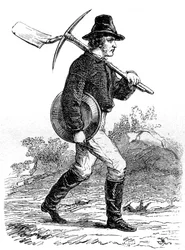 Gold Miner, Kalifornia, XIX wiek