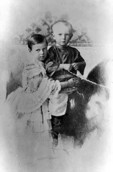 Wielka księżna Maria Aleksandrowna i wielki książę Rosji Siergiej Aleksandrowicz, c1860-c1862