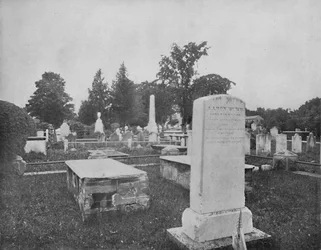 Groby Jonathana Edwardsa i Aarona Burra, Princeton, New Jersey, c1897.