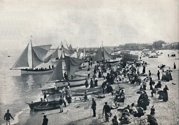 Great Yarmouth - Typowa scena na plaży, 1895