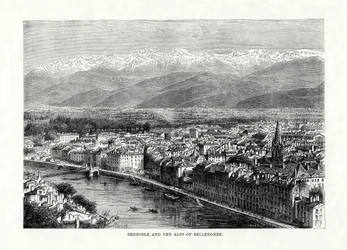 Grenoble i Alpy Belledonne, Francja, 1879