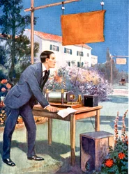 Guglielmo Marconi 1874-1937, włoski fizyk i pionier radiowy